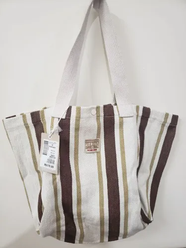 Bolsa da Hering Feminina Tote em Fio Tinto - Marrom