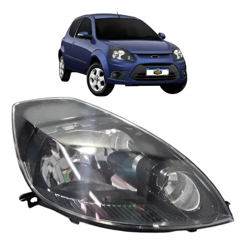 Farol Direito Ford Ka 2008 2009 A 2013 2014 Máscara Negra Direito/passageiro