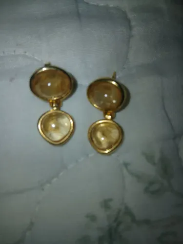 Brinco de pedras amarelo 35 reias