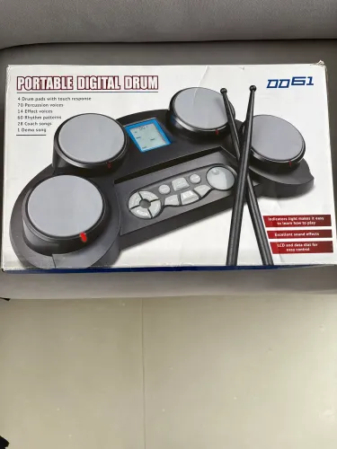 Bateria Eletrônica Digital Portátil DD61 - Perfeita para Praticar e Aprender!