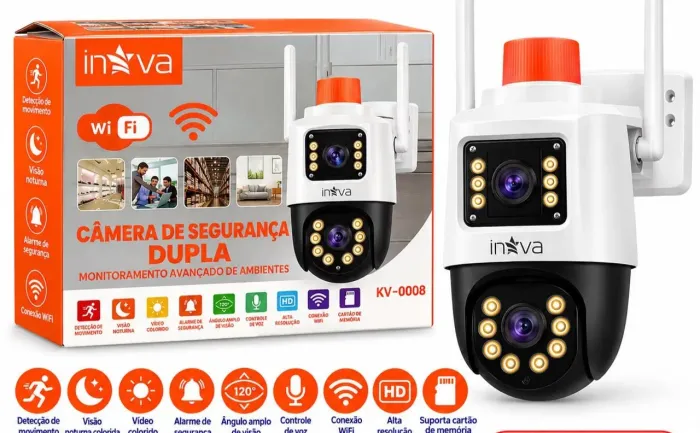 Câmera dupla e wi-fi