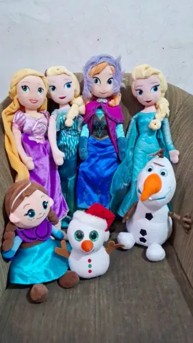 Bonecas Frozen Ana Elsa Olaf leia a descrição 