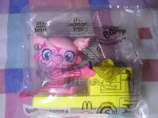 Boneco Minka Mark Littlest Pet Shop do Mac Lanche Feliz McDonald's