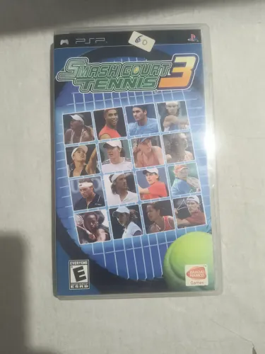 Jogo Smash Court Tennis 3 PSP - Original Físico (Completo com Encarte e Mídia UMD)