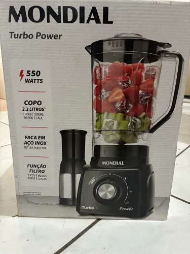 NOVO NA CAIXA Liquidificador Mondial Turbo Power 550W 2,2L (Modelo L-99 FB)