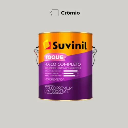 Tinta Toque Fosco Completo cores 3,2L Suvinil Cromio Fosco 