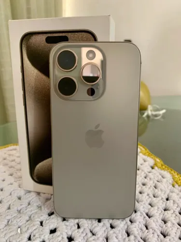 iPhone 15 Pro 128GB Titanium Natural - Impecável!