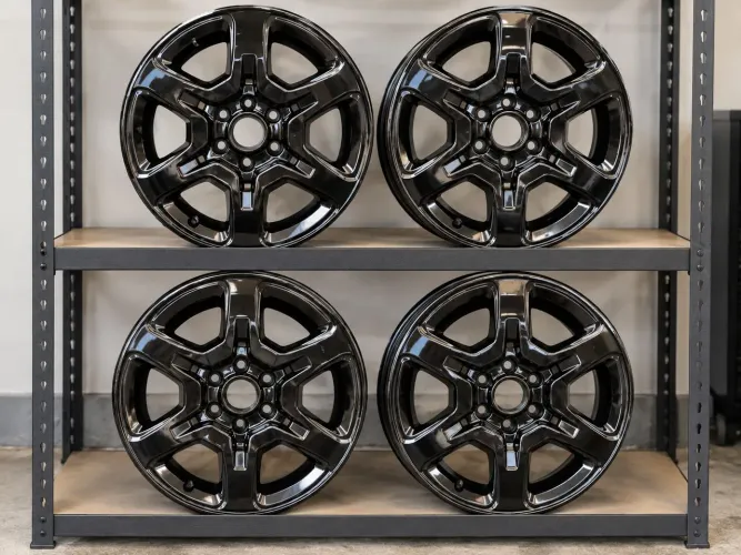 Jogo 4 Rodas Aro 17 Pretas 5x110 Black Piano + Pneus