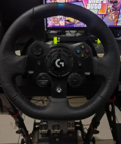 Oportunidade! Volante Logitech G923 -Cockpit /Câmbio /Freio de Mão -Kit Simulador Completo