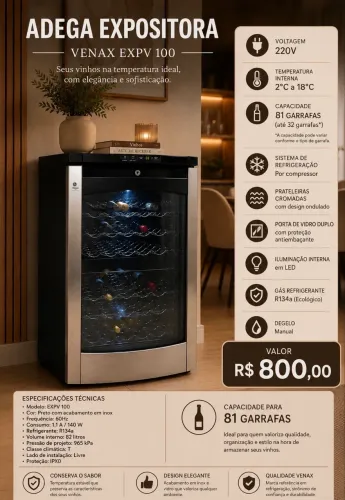 ? ADEGA VENAX 220V DISPONÍVEL ?