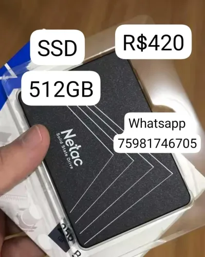 SSD 512GIGA NOVO funcionando perfeitamente garantia
