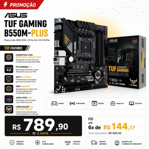 *NOVO* Placa Mãe TUF Gaming B550M Plus Am4 (Garantia de 12 meses)