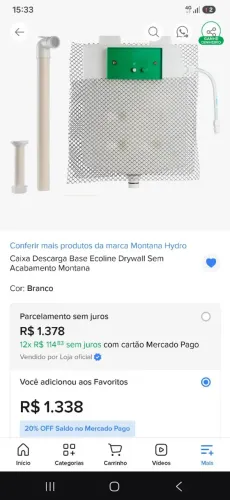 Caixa de descarga.