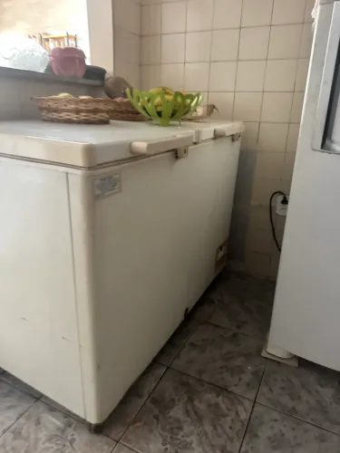 Congelador bem conservado.