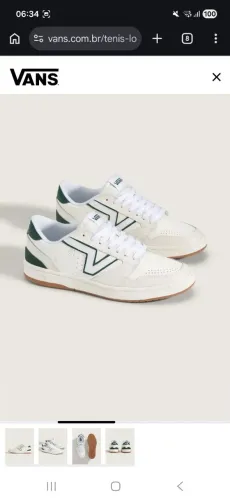Tênis Vans Lowland Couro Branco Verde