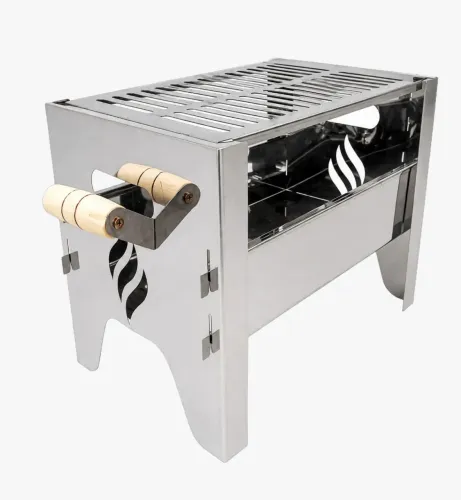Churrasqueira mini Inox Churrasqueirinha portátil