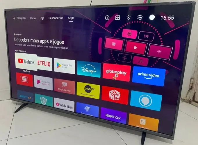 SMART TCL 50 ANDROID 4K ULTRA HD ( 11 MESES ) AINDA NOVA