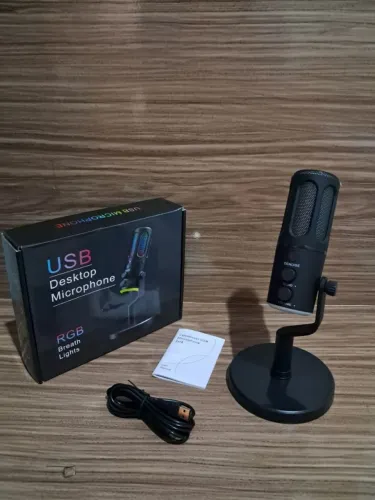 Promoção!!! Microfone Condensador USB SU8 RGB