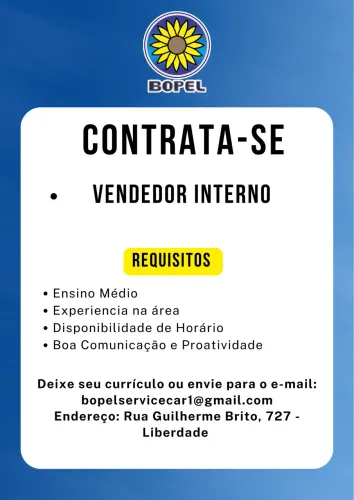 Contrata-se Vendedor 