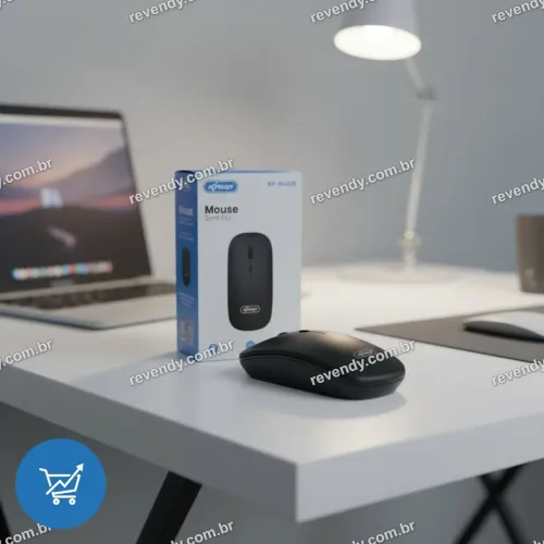 Mouse sem fio bluetooth - preto funciona com pilha