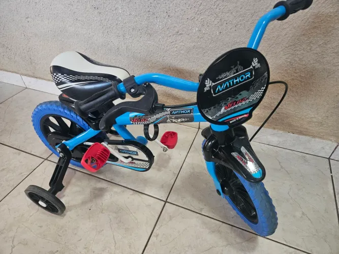 Bicicleta Infantil Nathor Aro 12 Menino Veloz De 2 A 5 Anos Cor Azul
