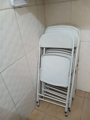 Cadeira de ferro dobrável de bar 6 unidades 