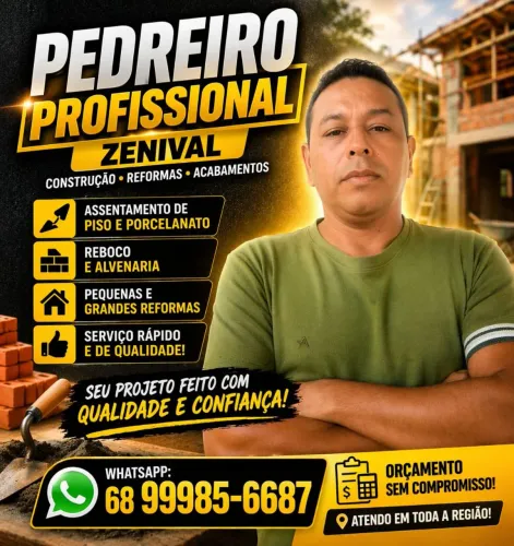 Pedreiro disponível 