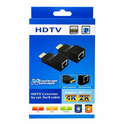Extensor HDMI via RJ45 Cat5e Cat6 1080p 4K LT-143 MHD-1103 HDTV 2.0 Longa Distância pode s