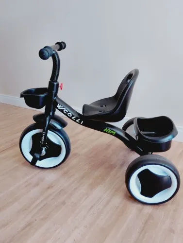 Triciclo Infantil Colli Kim Aro 12 com Cestinha - Preto Fosco