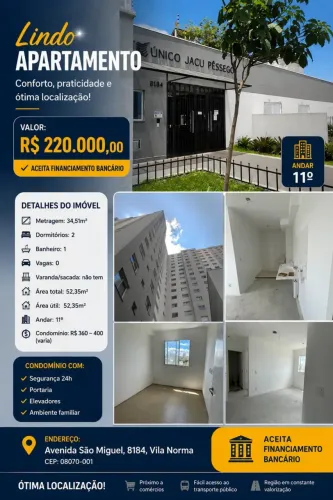 Imóvel para venda tem 52 metros quadrados com 2 quartos em Vila Norma - São Paulo - SP