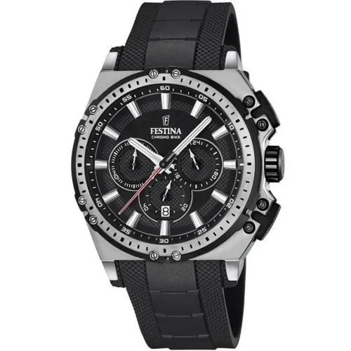 Relogio festina chrono bike pulseira de couro excelente
