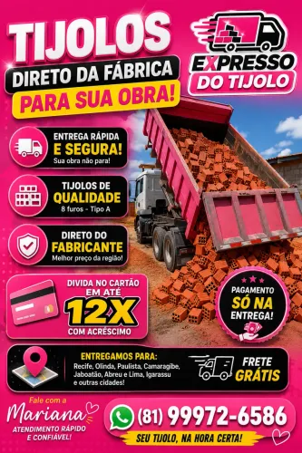 TIJOLOS 8 FUROS TIPO A 