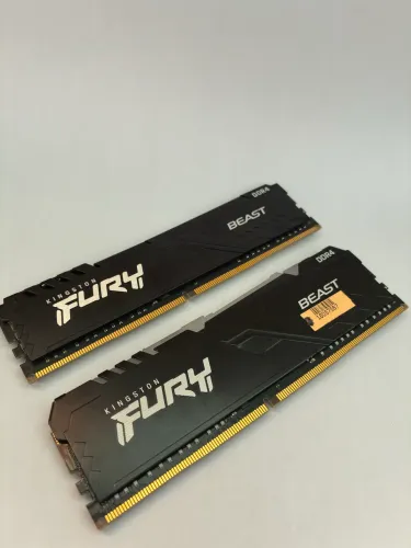 Memória RAM Kingston Fury Beast, (2x8GB), 3200MHz, DDR4, CL16, Preto
