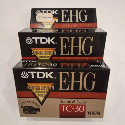 Fita VHS-C TDK 3 Unidades Lacradas