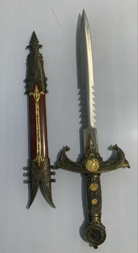 Adaga Decorativa Medieval com Bainha - Peça de Coleção