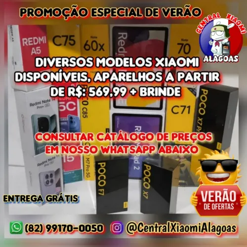XIAOMI POCO X7 PRO 5G, REDMI 15C E DIVERSOS MODELOS A PRONTA ENTREGA!!