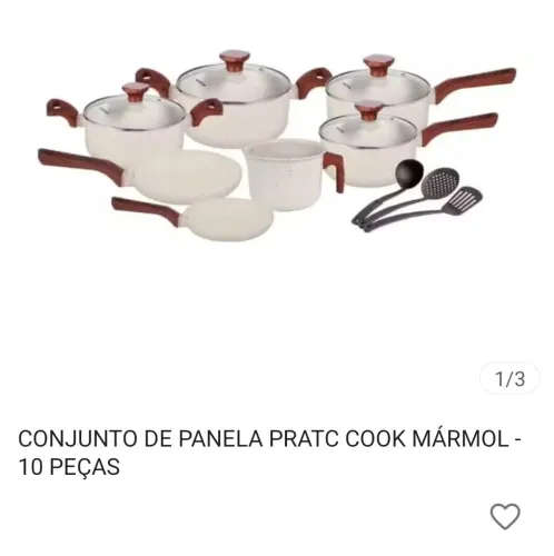 Jogo de panelas antiaderente