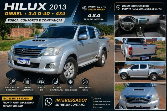 Toyota Hilux CD SR D4-d 4X4 3.0 TDI Dies Aut. 2013