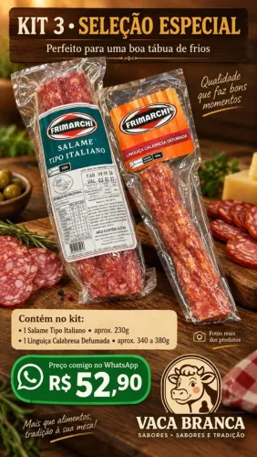 Kit Frimarchi Salame Italiano + Linguiça Calabresa Defumada