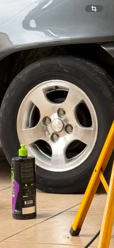 Rodas de liga leve aro 13 4x100 + Pneus meia vida