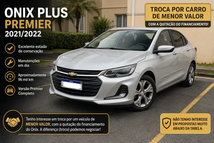 Chevrolet Onix Sedan Plus Premier 1.0 12V TB Flex Aut. 4P 2022