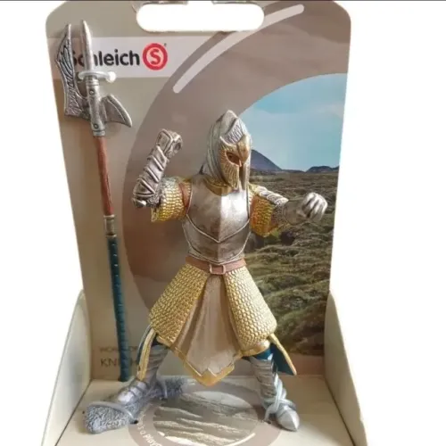 Cavaleiro medieval da Schleich, uma marca alemã de miniaturas para brincar e colecionar