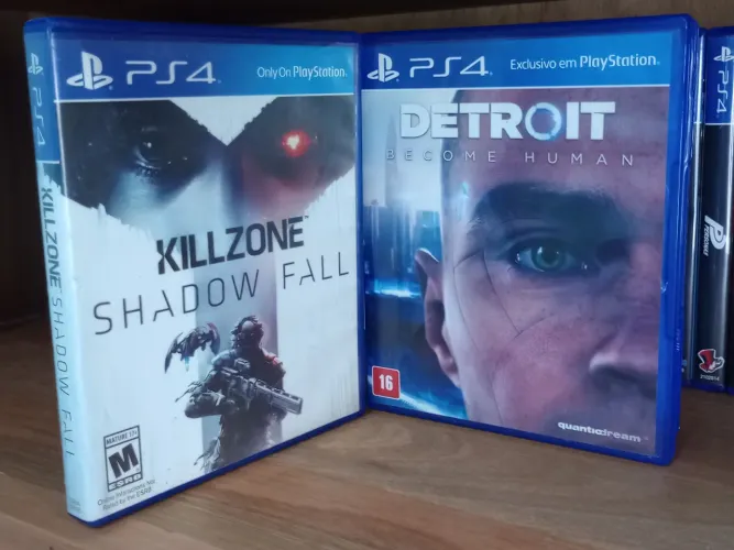 Killzone Shadow Fall e Detroit Become Human PS4 Originais