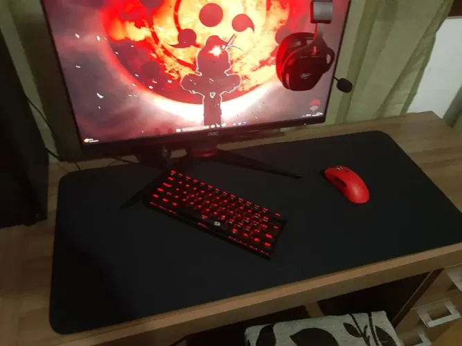 Mouse Pad Gamer 90x40 Preto Liso