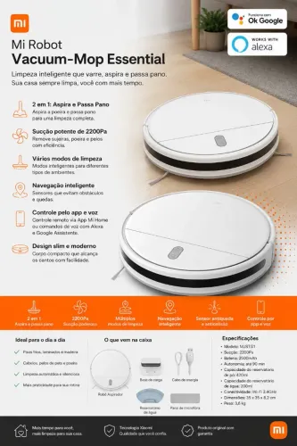 Robô Limpa Casa - MI Robot Vacuum-mop