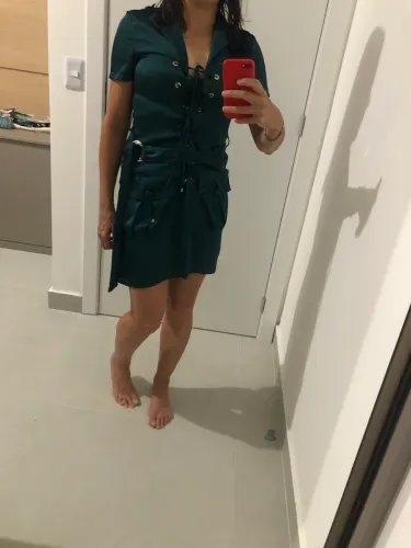 Vestido Naguchi verde Novo sem uso tamanho P
