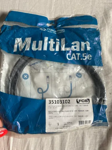 Patch Cord Furukawa Cat5e 1,5m preto 