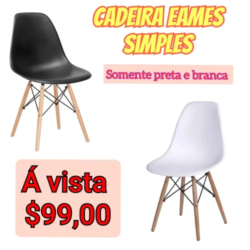 Cadeira Eames Eiffel simples 