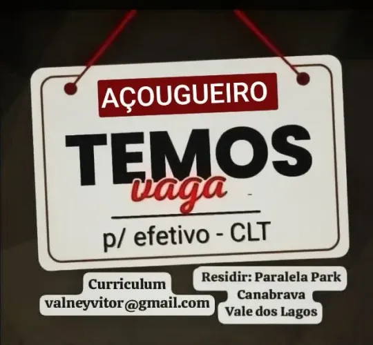 Vaga para Açougueiro - CLT