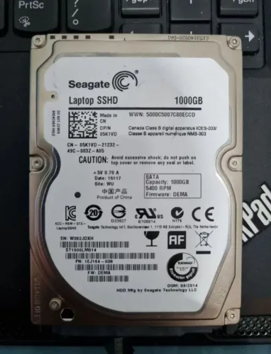 SSHD Seagate 1TB (híbrido) - Impecável e alto Desempenho